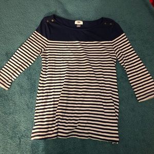 Old Navy Blue and White Stripe Top